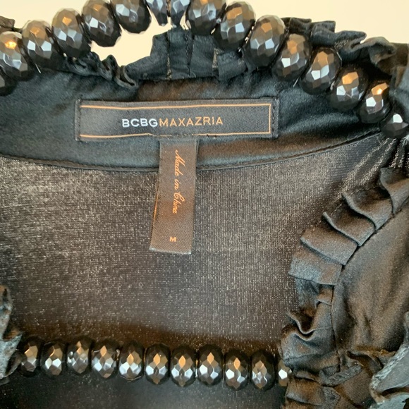 BCBG MaxAzria silk dress black medium - Picture 5 of 8